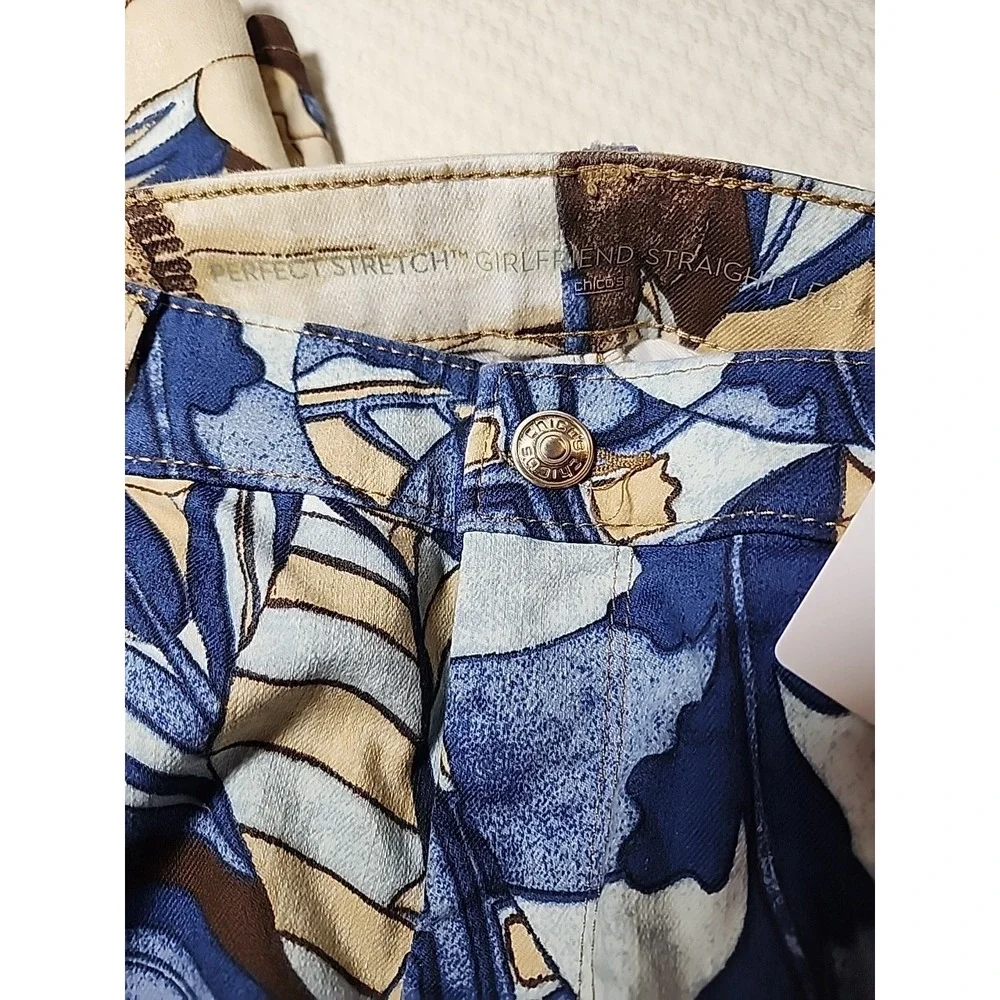 Chico's Women's Perfect Stretch Pants Size .5 US 6 Girlfriend Straight Ankle NTW - Picture 4 of 6